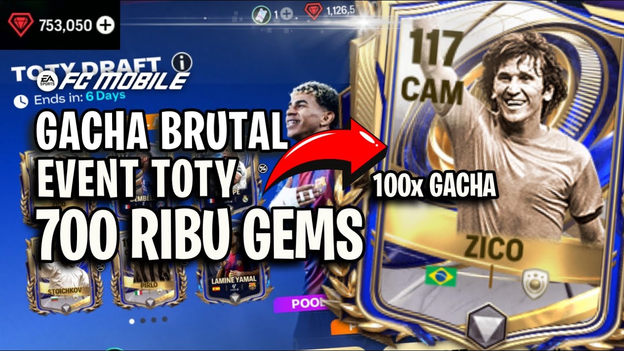 AKU MENAMATKAN GACHA TOTY DAN MENDAPATKAN OVR TERTINGGI DI FC MOBILE