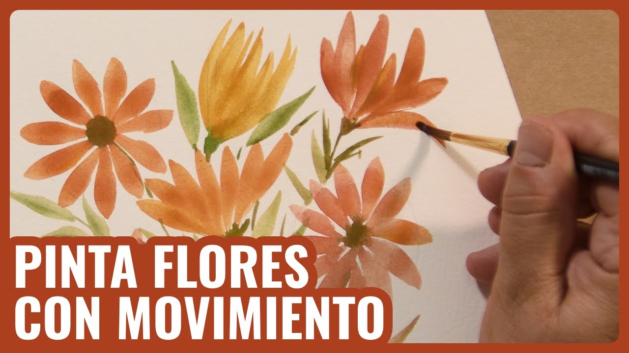 GUIA PARA PINTAR FLORES CON MOVIMIENTO