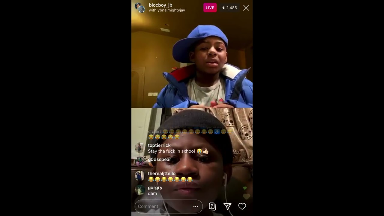 Lil kids beef and rap battle on Blocboy JB’s live 😂 @boubasavage