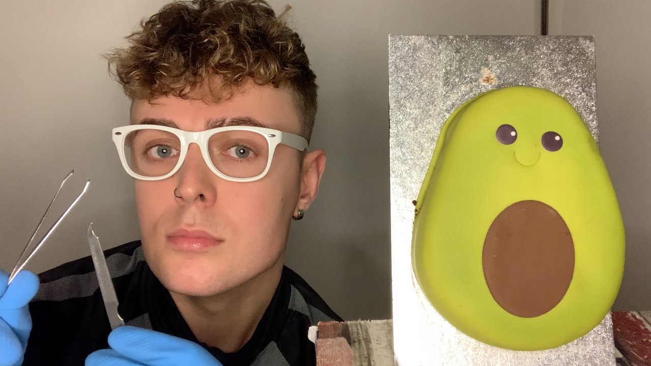 ASMR Operation on my avocado cake