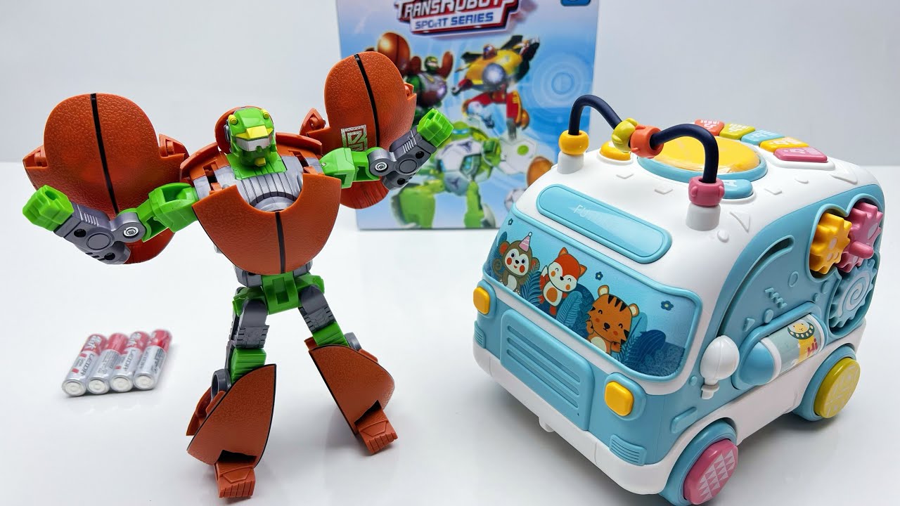 Electric Toy Unboxing and Review | Transformers Basketball Transformation |Early Education Bus| ASMR