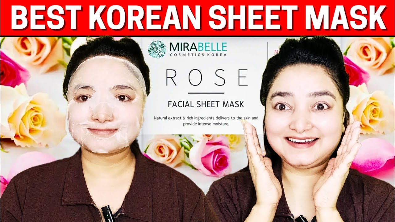 Mirabelle Rose Facial Sheet Mask Review | Korean Face Sheet Mask | How to Use Face Sheet Mask 