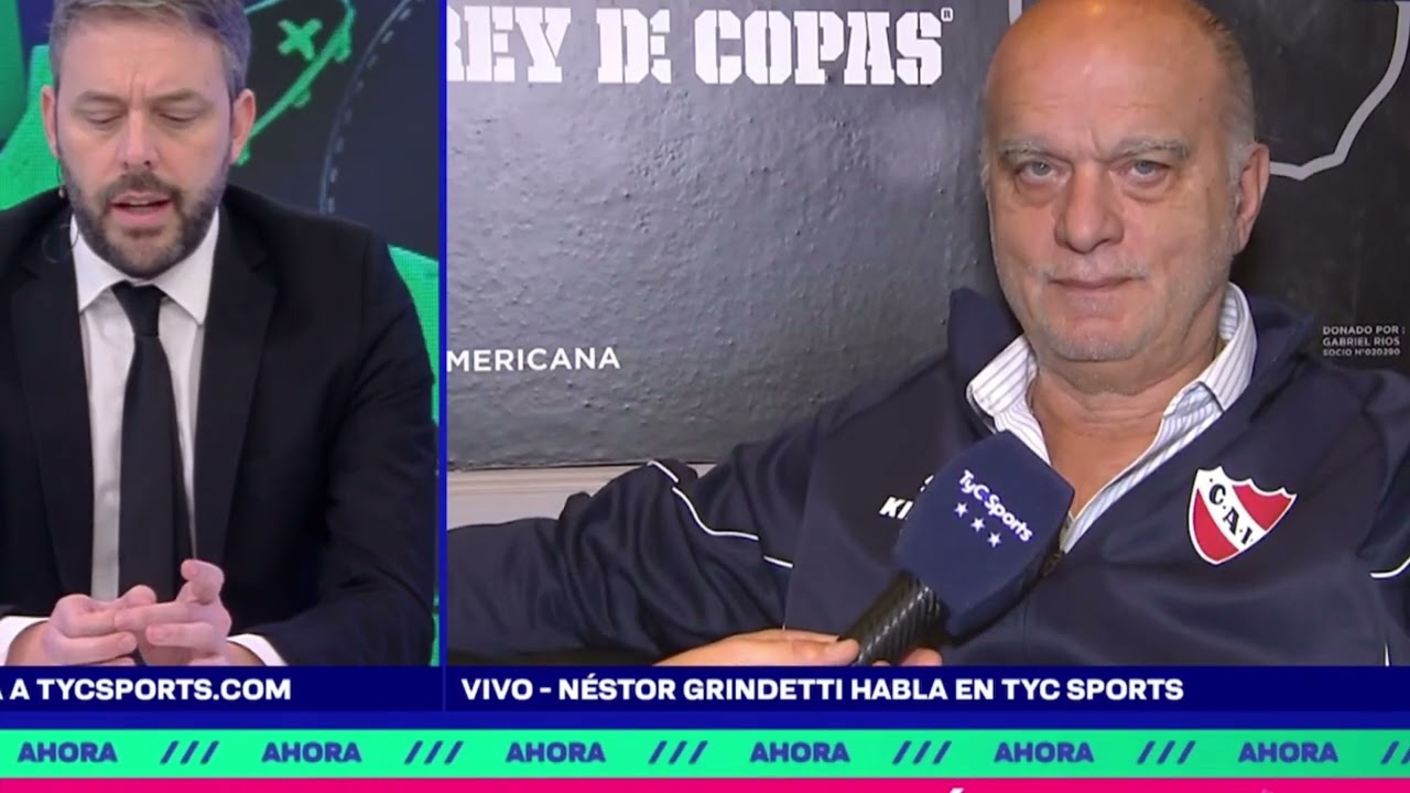 🎙️N&Eacute;STOR GRINDETTI EN TYC SPORTS: &ldquo;CREEMOS QUE EL FALLO SER&Aacute; FAVORABLE PARA INDEPENDIENTE&rdquo;