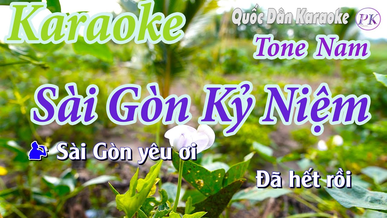 Karaoke Sài Gòn Kỷ Niệm | Slow Rock | Tone Nam (Am,Tp:60) |  Quốc Dân Karaoke
