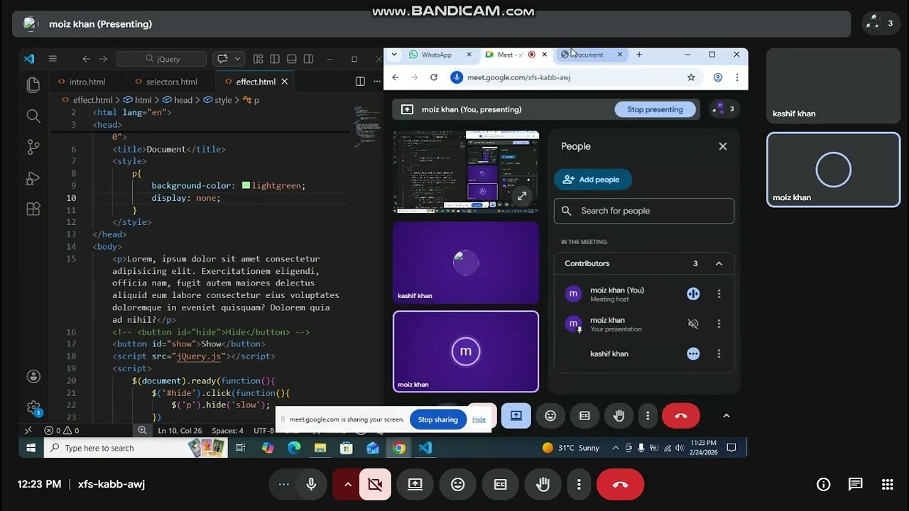 2 JQuery Lecture Intro and Effects
