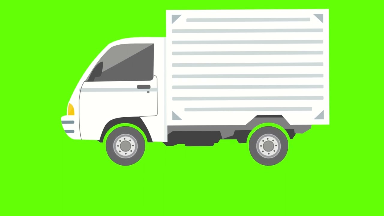 Goods Transport Vehicle Green Screen