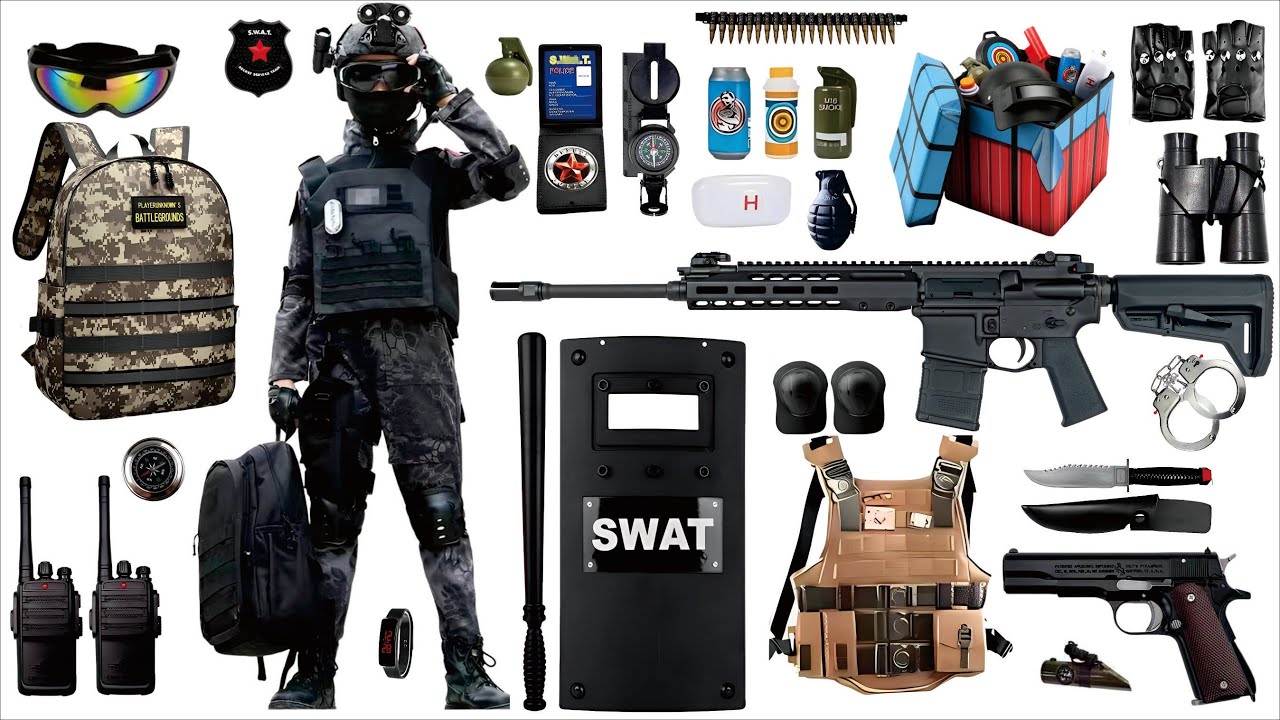 Unboxing Police Gear: Common Weapons and Daily Equipment#toys #unboxing #toys