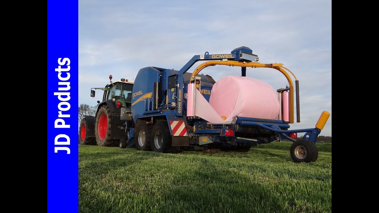 2016/Fendt 820/G&ouml;weil/Roze balen persen/Pressing Bales/Ballen pressen/Frens/Hulshorst/Pink Ribbon