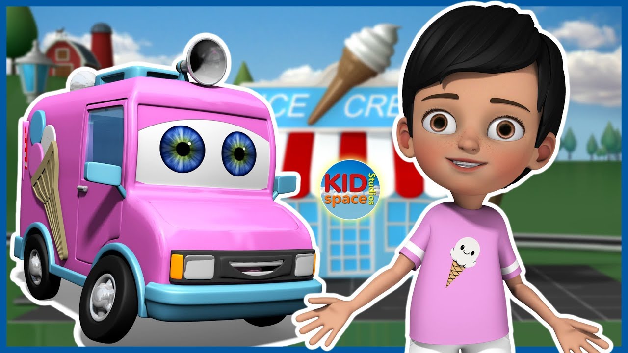 ice cream truck animation - happy ice cream truck - kids ice cream song - KIDspace Studios