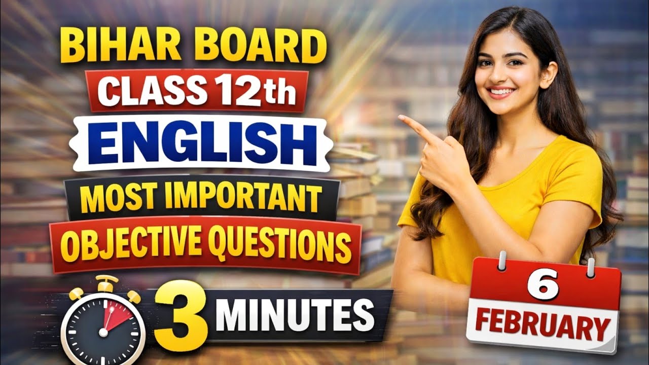 Bihar Board Class 12th English Most Important Objective Questions 2026 