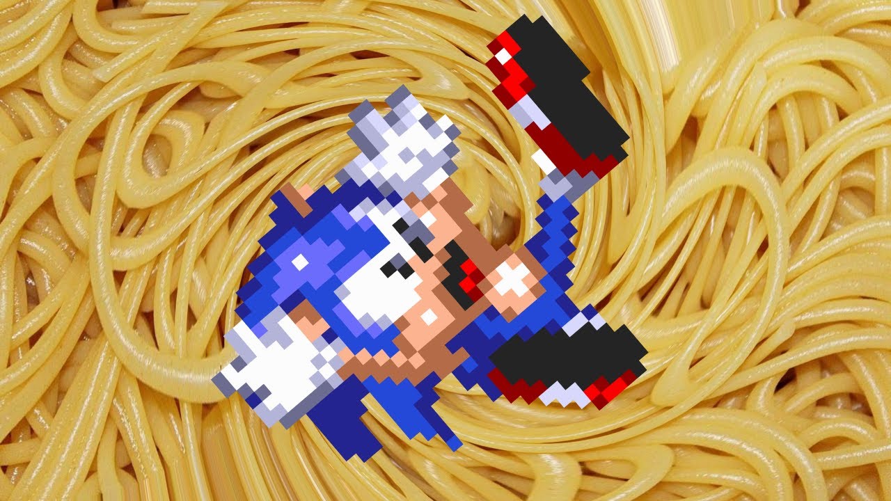 Sonic.exe sends Sonic the Hedgehog to the Pasta Zone.