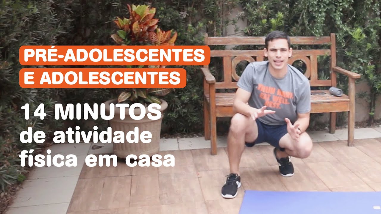 Para ADOLESCENTES! 14 MINUTOS de atividade física em casa | #1 Exercite-se com o prof. Robson Furlan