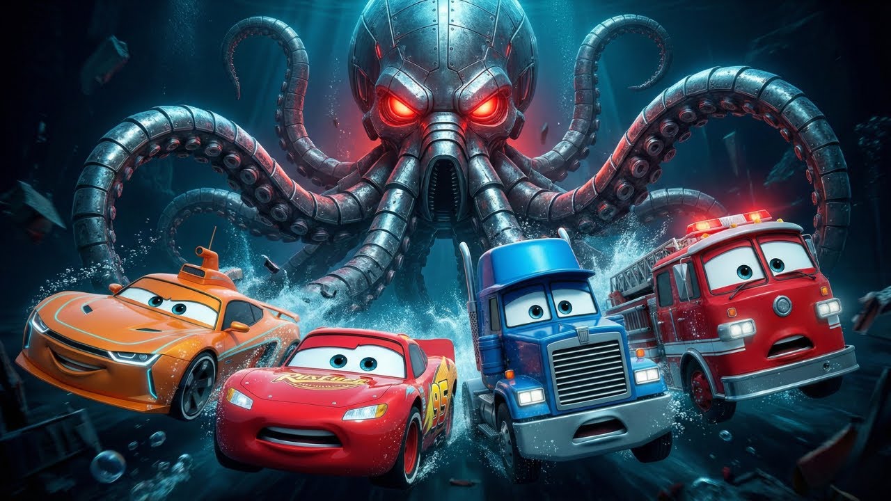 Deep Sea Race & Giant Kraken Battle! | Sentinel Submarine Transformation |  Space Hero Cars