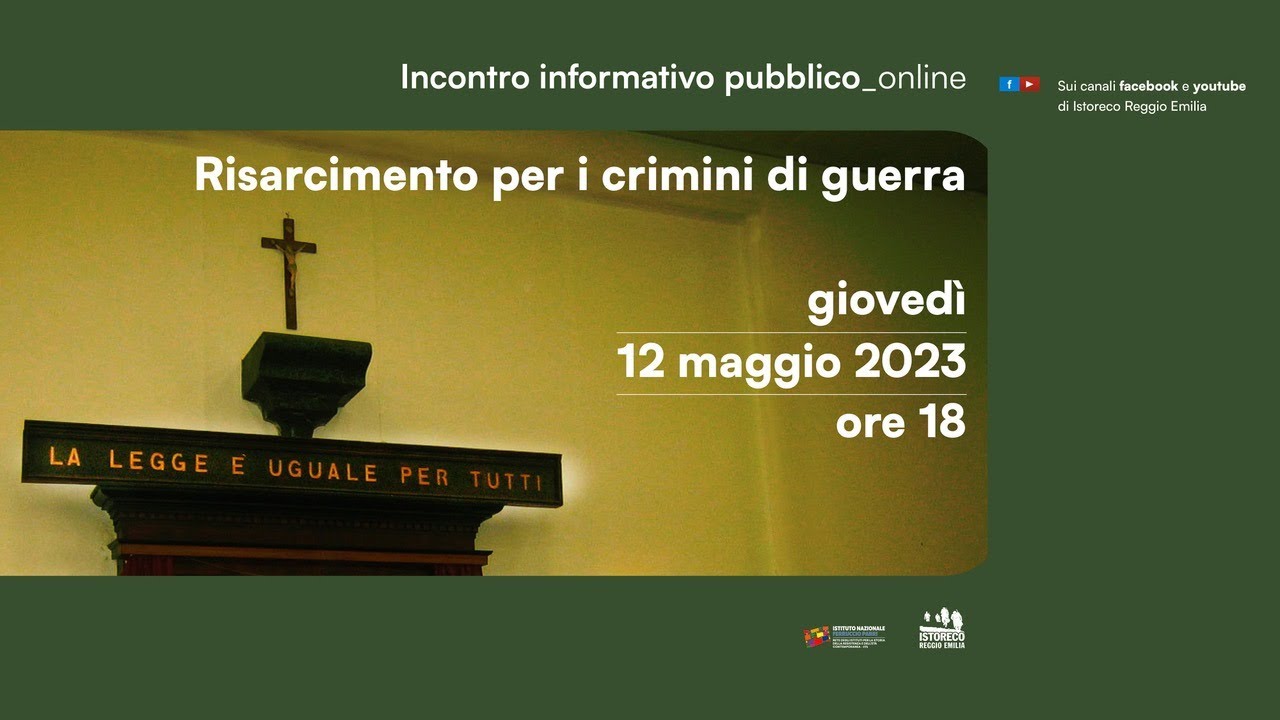 Incontro informativo online “Risarcimento per i crimini di guerra”