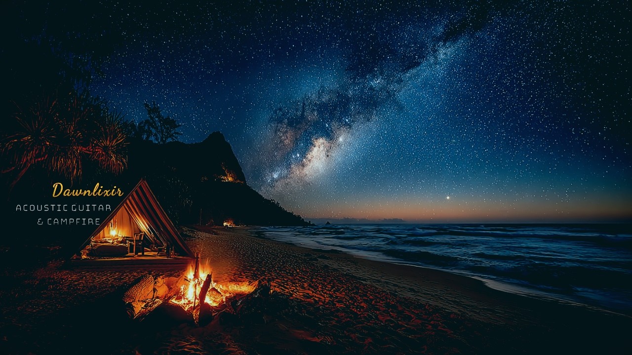 Campfire Under the Starlight | Mysterious Camping Folk to Calm Your Mind (No Ads)