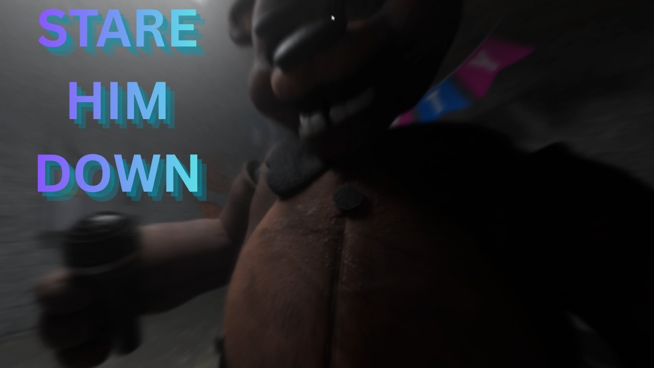 A FNAF fan game where you STARE FREDBEAR DOWN