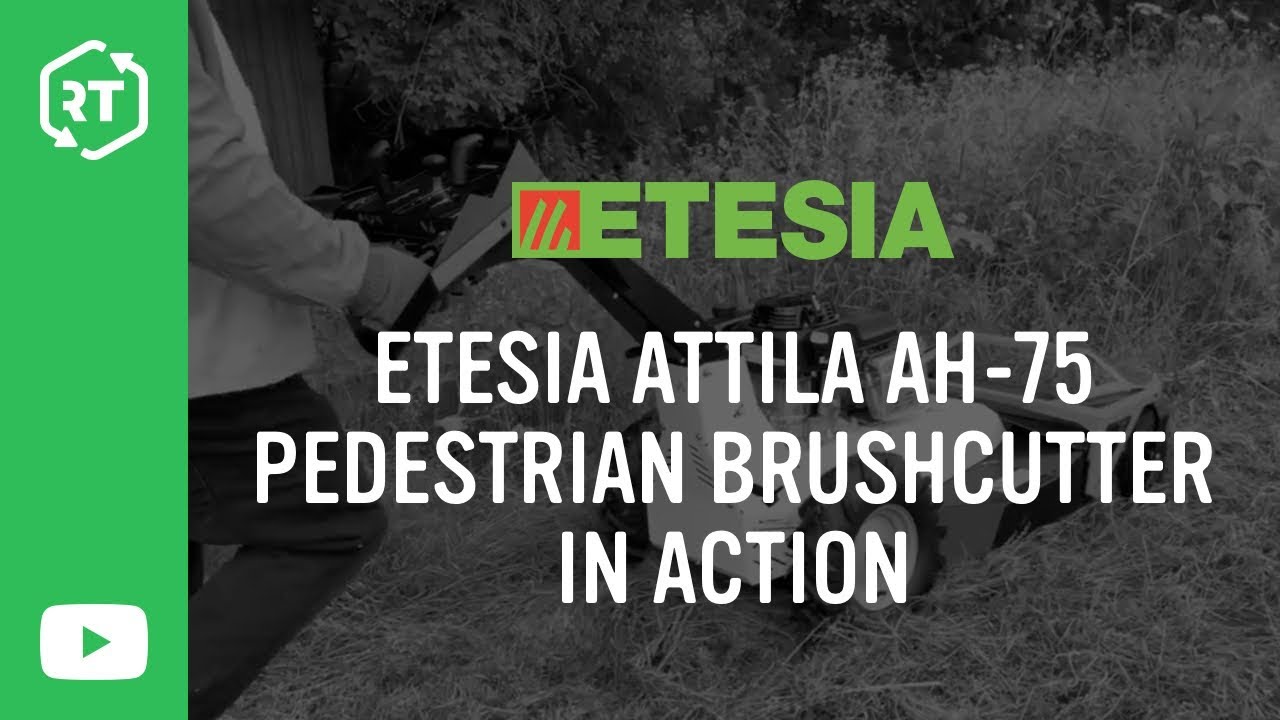 Etesia Attila AH-75 Pedestrian Brushcutter (In Action)