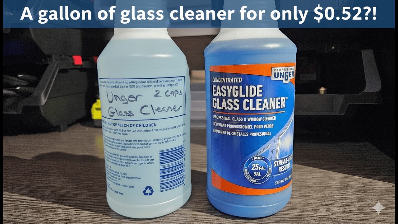 The Best Glass Cleaner Hack: 52¢ Per Gallon, Tint Safe & Streak-Free Results!