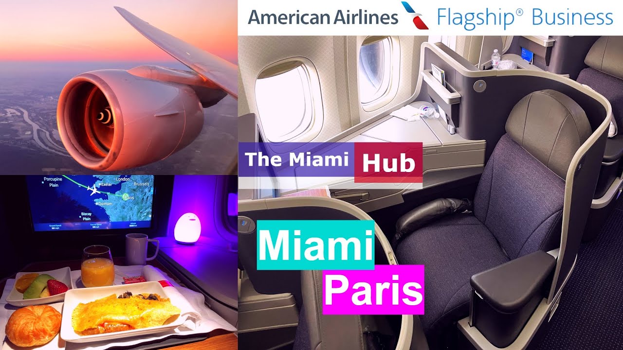 The Miami Hub - part 1: American Airlines Flagship Business Class Boeing 777-200ER Miami - Paris