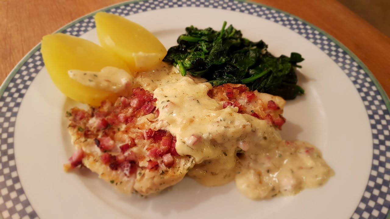 Rotbarsch mit Speck mit Fix f&uuml;r Lachs-Sahne-Gratin