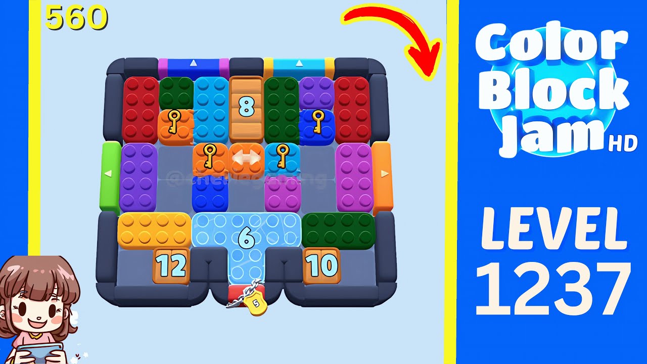 Color Block Jam Level 560 (1237) Solution Walkthrough
