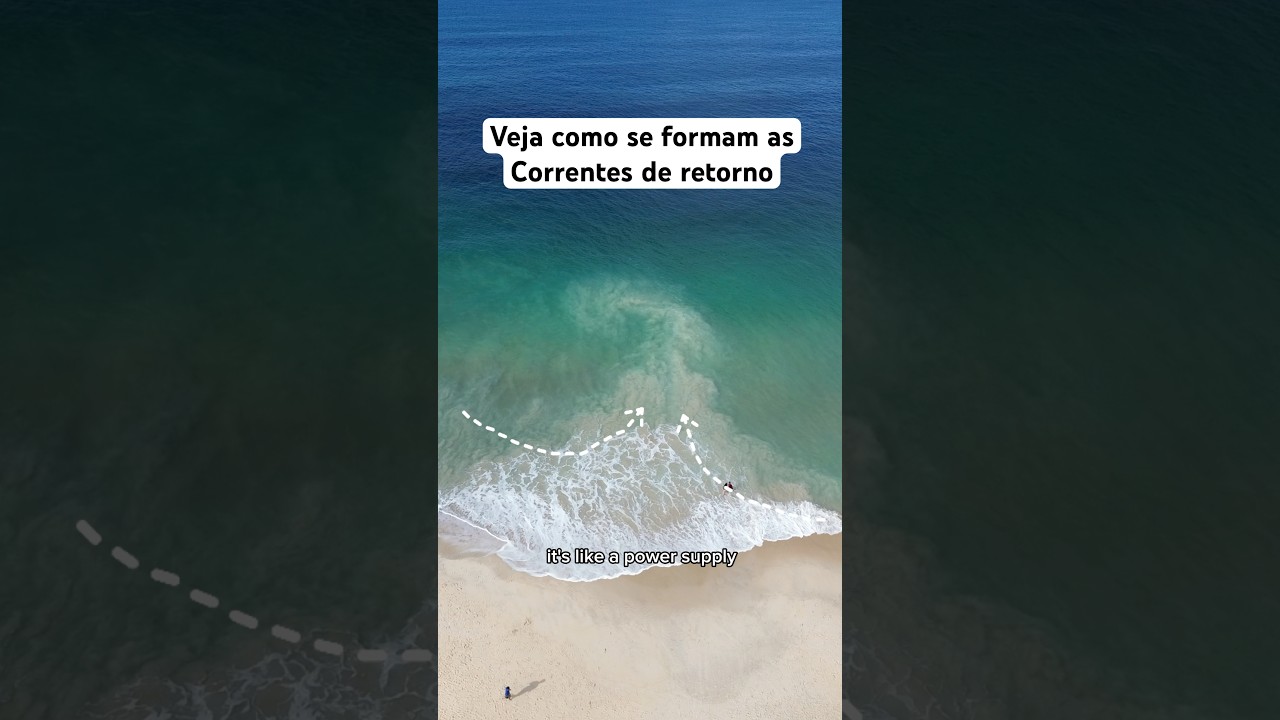 Veja como &eacute; a forma&ccedil;&atilde;o de uma corrente de retorno no mar. Veja o perigo nas praias, evite afogamento