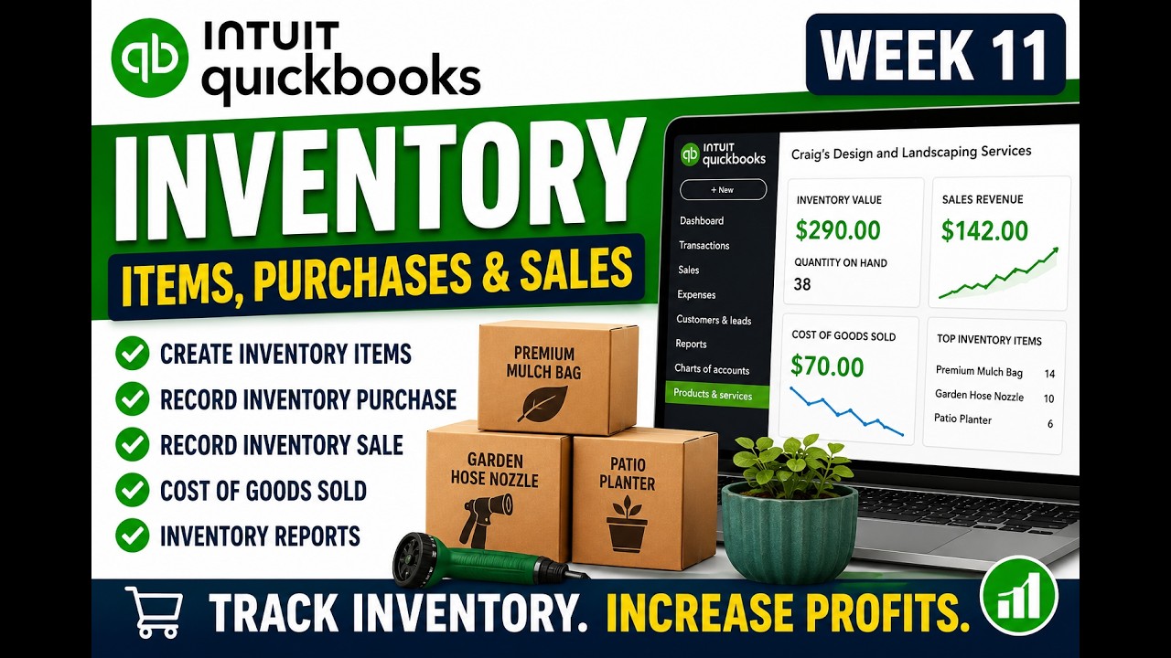 QuickBooks Online Tutorial: Inventory and Cost of Goods Sold.