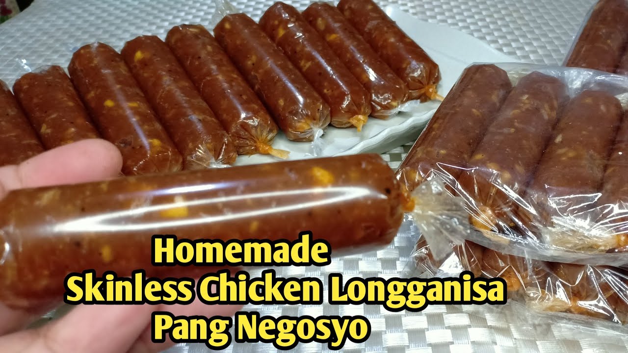 Homemade Skinless Chicken Longganisa Pang Negosyo | Sweet and Garlicky Longganisa | Madaling Gawin