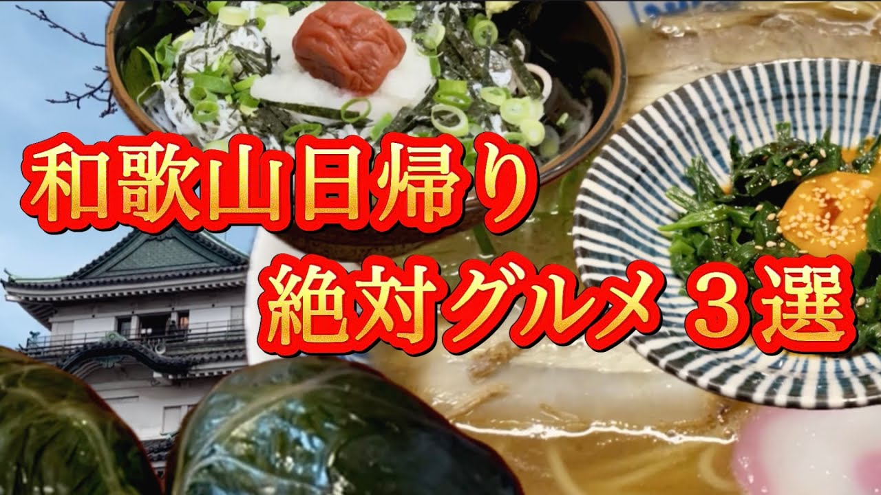 【和歌山！日帰りで絶対グルメ３選を楽しむ40代/独身/バツイチ/会社退職/お得、半額、激安のコスパ求め食べ歩き】