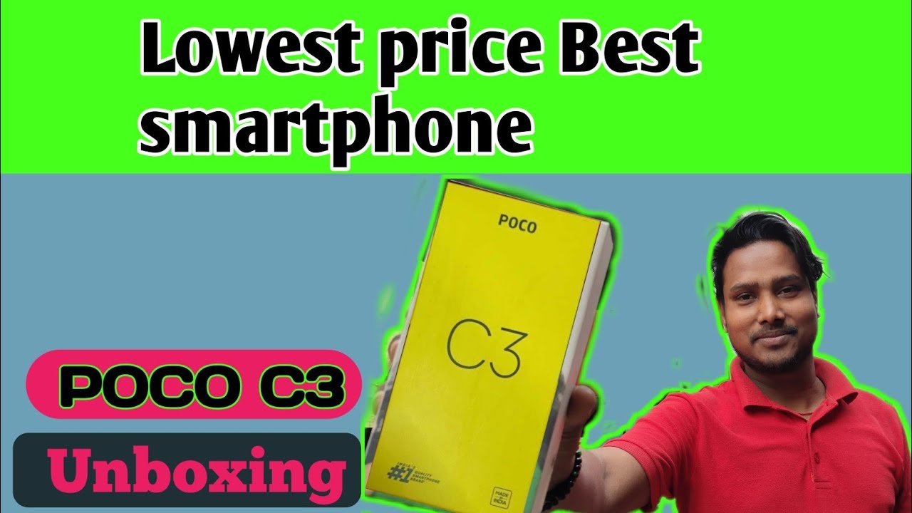 poco c3 unboxing | lowest price best phone