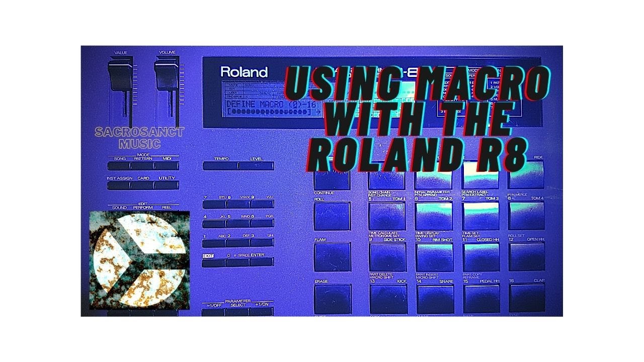 How to use the macro function on the Roland R8