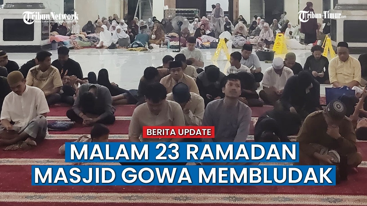 Masjid Agung Syekh Yusuf Gowa Penuh Sesak, Antusiasme I'tikaf Malam 23 Meningkat Drastis