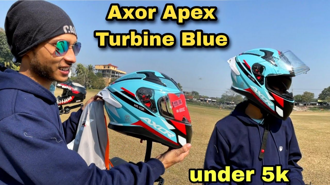 Axor Apex Turbine Blue Helmet || Under 5000 #axorhelmets #axor