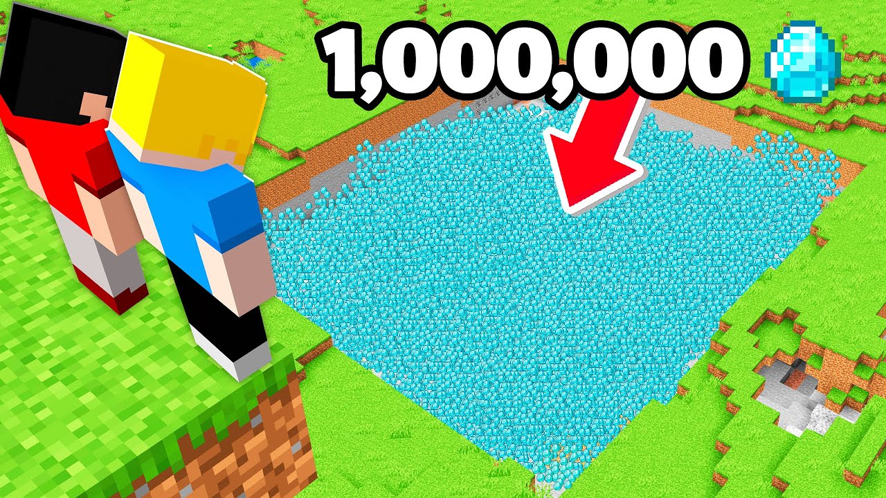 CONSEGUI 1.000.000.000 de DIAMANTES no Minecraft!