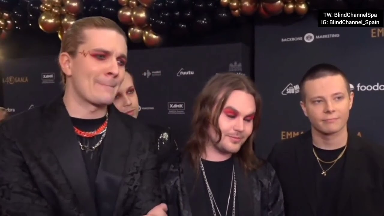 Blind Channel en la alfombra roja de la Emma Gaala [03/02/23] | Blind Channel Spain