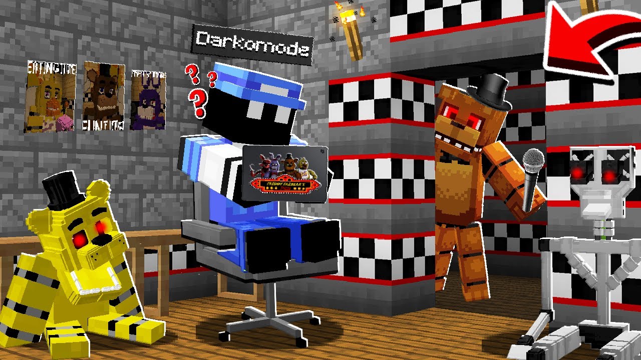 I Worked The NIGHT SHIFT at FAZBEAR'S PIZZERIA in Minecraft! (FNAF)