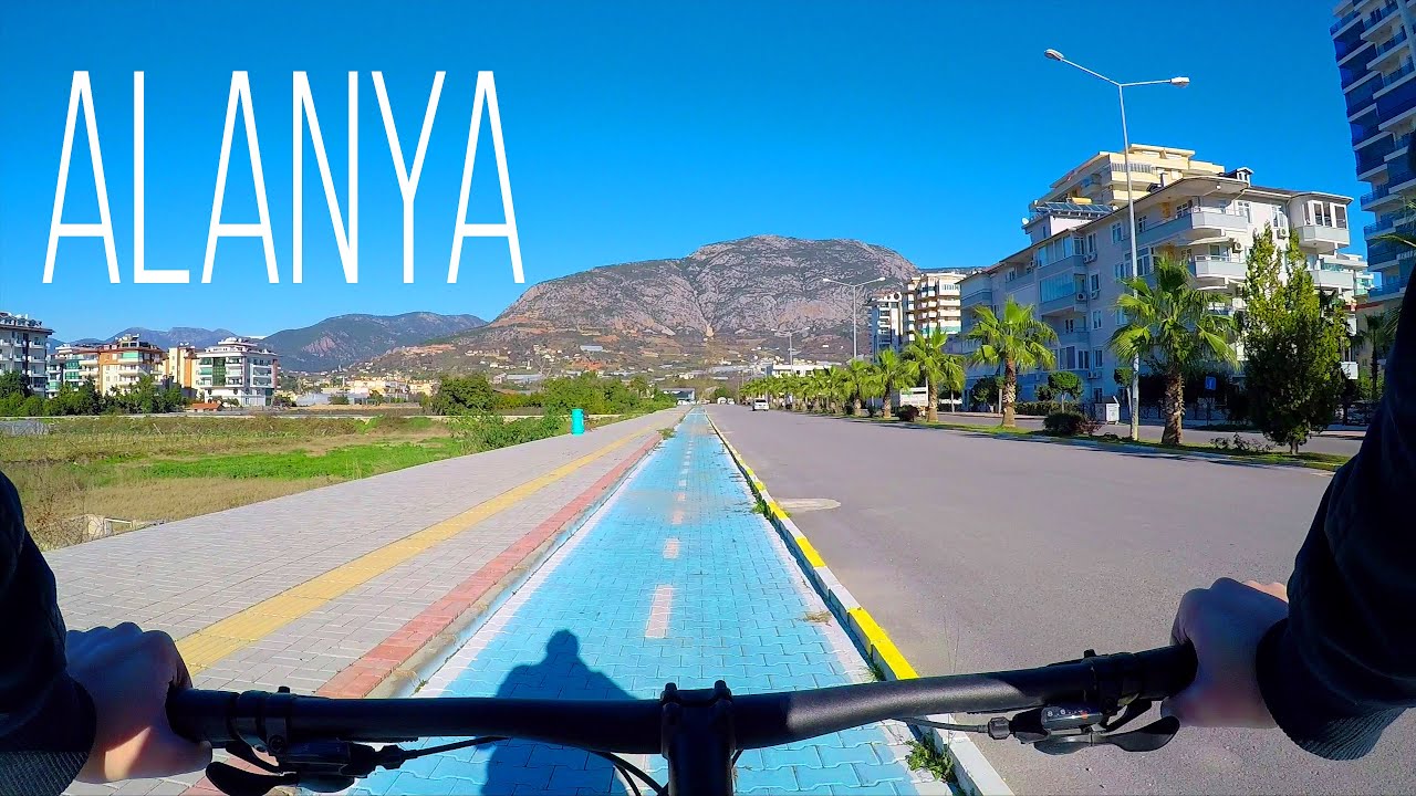 Город Аланья [4k] Район Кестель Турция - Анталия | Виртуальная поездка на велосипеде