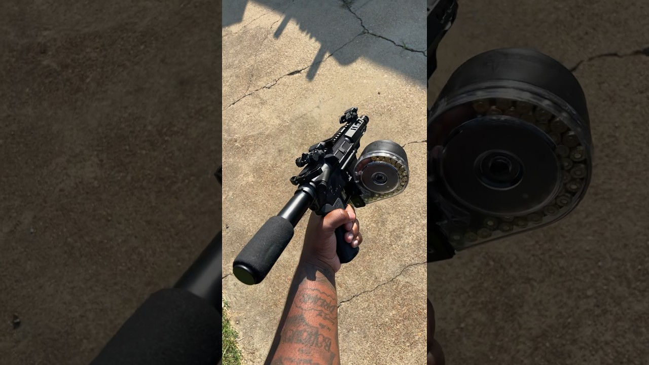 Micro Arp 100 round Drum 🫨#viral #gun #fyp #shorts