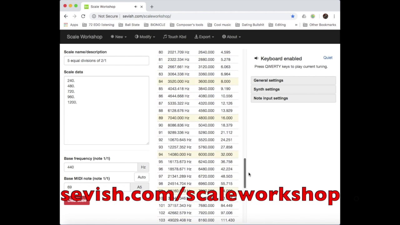 Use SEVISH's scale workshop for easy sharing of microtonal scales