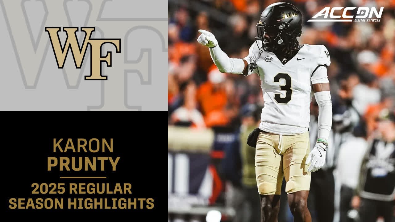 Karon Prunty 2025 Regular Season Highlights | Wake Forest Cornerback