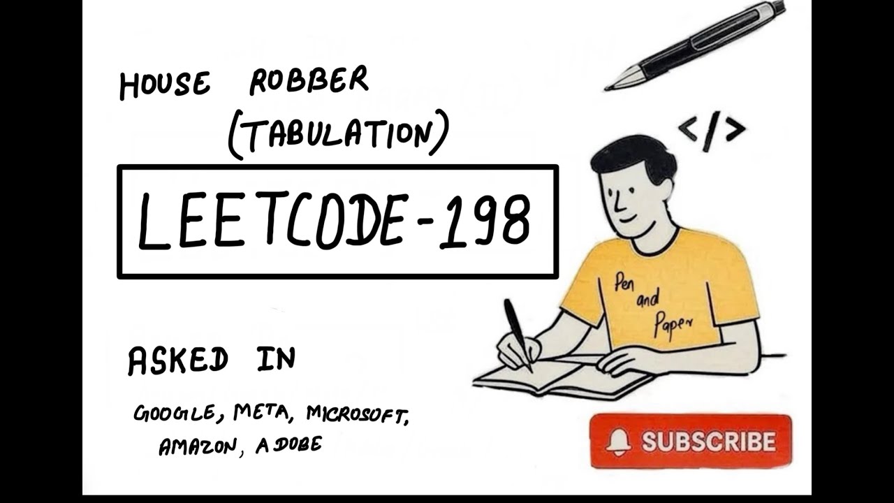 LeetCode 198 | House Robber | Dynamic Programming | Tabulation | MAANG Preparation
