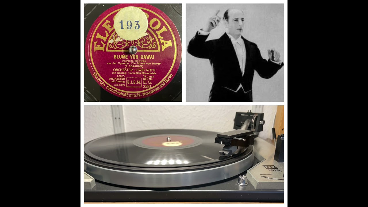 Orchester Lewis Ruth mit Gesang Comedian Harmonists: Blume von Hawaii, 1931 (Electrola E.G. 2381)