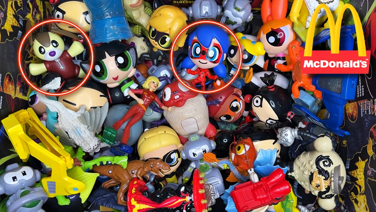 BAÚ DE BRINQUEDOS LADYBUG MC DONALDS MC LANCHE FELIZ HABIB´S BURGUER KING COLEÇÃO PETER TOYS!