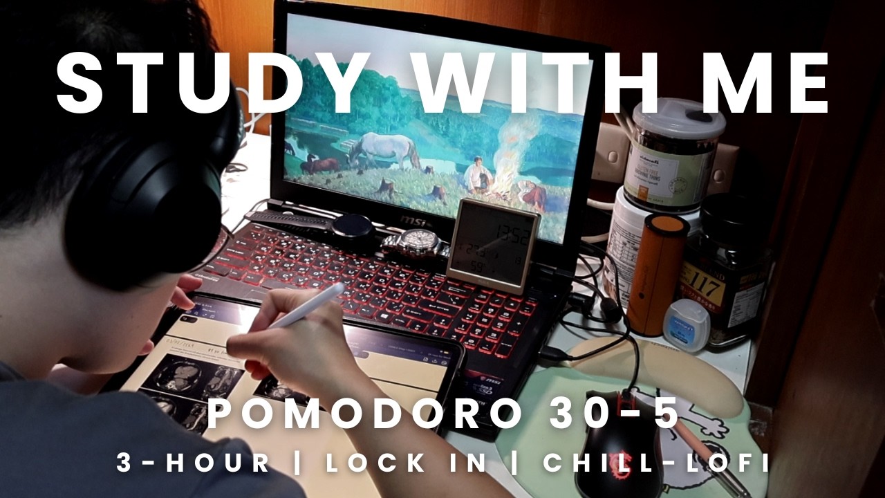 3-HOUR STUDY WITH ME 🌤️🏔️| POMODORO 30-5, LOCK IN, REAL TIME, NO TALKING