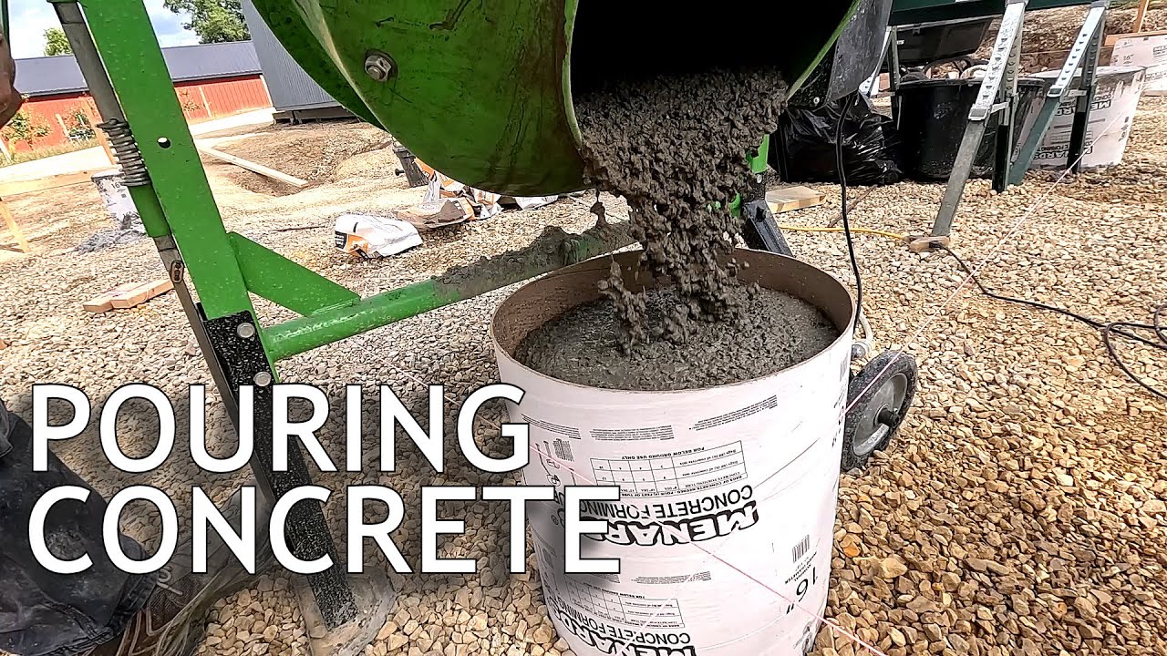 Pouring Rebar-Reinforced Concrete Footers and Piers