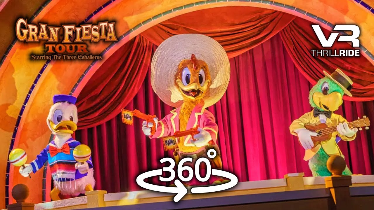360° GRAN FIESTA TOUR starring The Three Caballeros @ Disney's Epcot VR Family Dark Ride