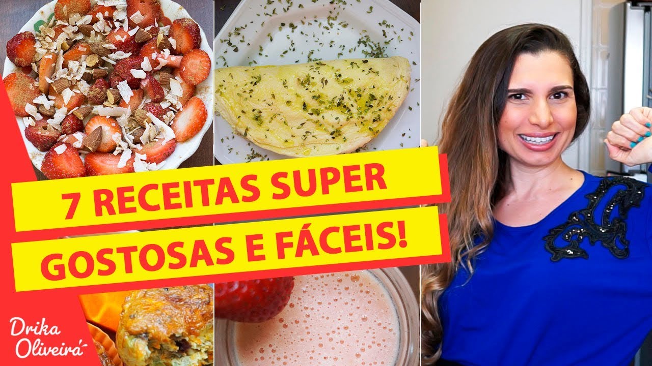 7 RECEITAS FIT PARA LANCHE DA TARDE / Comidas Saudáveis Fáceis e Rápidas de Fazer