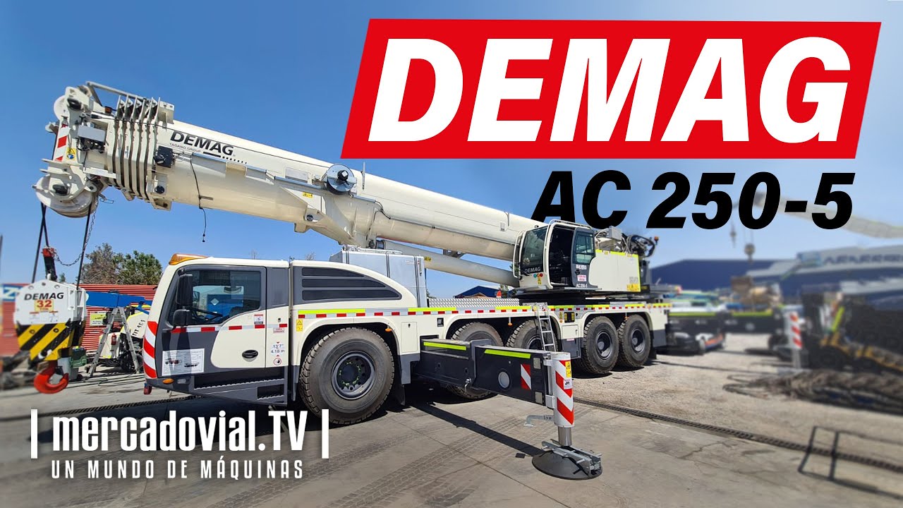 Contacto Grúa Todo Terreno Demag AC 250-5 | TREX Chile | Carga útil máx. de 250 t | Mercado Vial TV