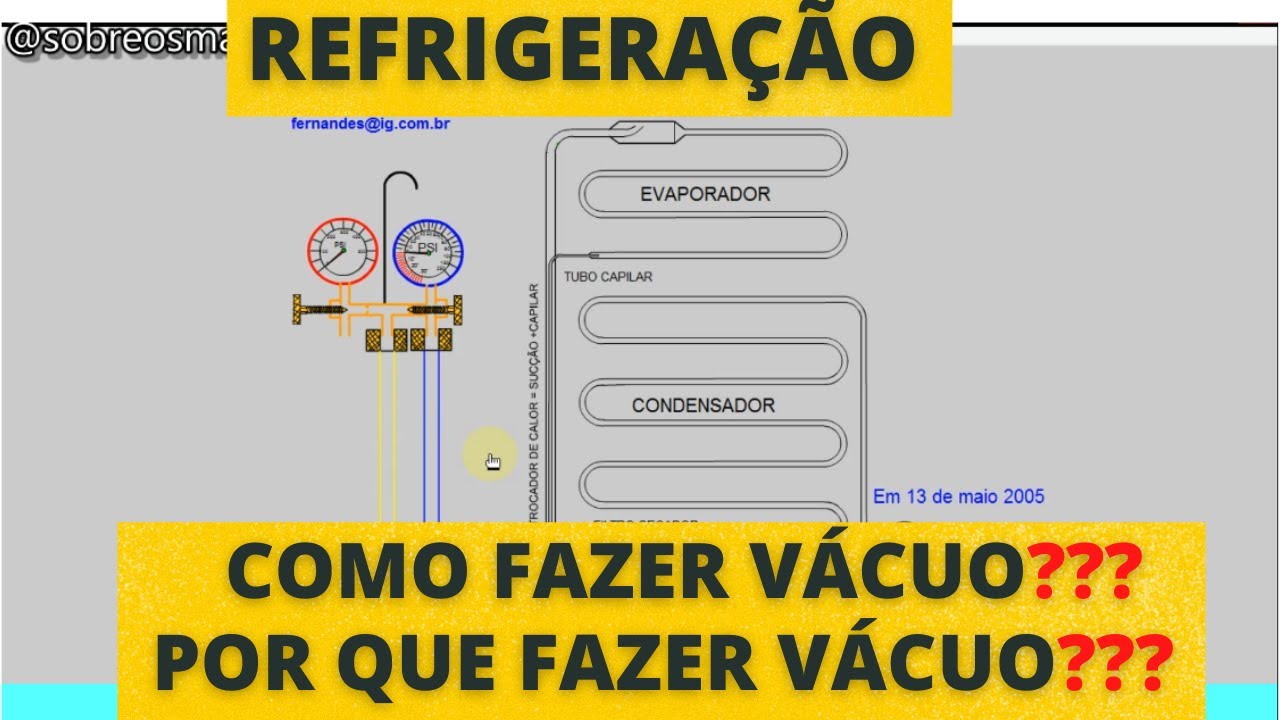 COMO e POR QUE fazer vácuo de maneira correta no sistema de REFRIGERAÇÃO???