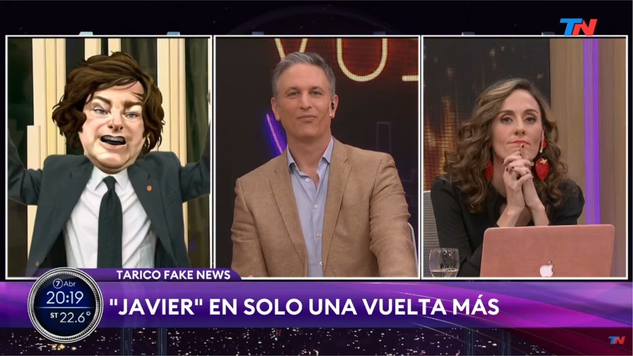 Tarico imitando a Javier Milei 🦁 en Solo una vuelta mas